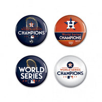 Houston Astros World Series Champions Collector Button 4 Pack 1 1/4