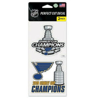 St Louis Blues Wincraft 2019 NHL Stanley Cup Champions 4x4 Decal Set 2