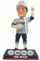 Tom Brady (New England Patriots) Super Bowl XLIX Champ T-Shirt/Hat 4X Ring Base Exclusive #/500 NFL Bobblehead  Forever Collectibles