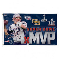 Tom Brady Bowl Champions New England Patriots Flag - Deluxe 3' X 5'