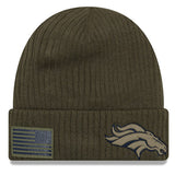 Denver Broncos New Era 2018 Salute to Service Sideline Cuffed Knit Hat – Olive