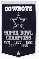 DALLAS COWBOYS SUPER BOWL CHAMPIONS WOOL NFL BANNER!