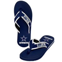 Men's Dallas Cowboys Locker Label Contour Flip Flops