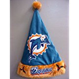 Miami Dolphins NFL approved Solid Color Big Logo Santa Hat