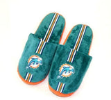 Miami Dolphins NFL Mens striped Slippers House Shoes