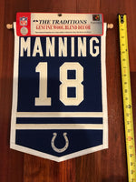 Indianapolis Colts Peyton Manning Winning Streaks wool pennant banner