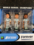 Florida Marlins Rare 3 player mini bobblehead Set 2003 World Series Champions set #4