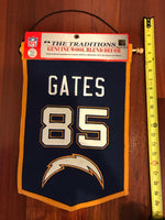 Antonio Gates San Diego Chargers Winning Streaks wool pennant banner