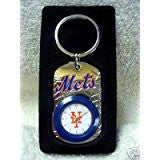 New York Mets dog tag clock keychain