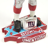 New York Giants Osi Umenyiora #72 Super Bowl 42 ring base Bobblehead