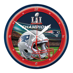 New England Patriots 2017 Super Bowl LI Champions Round Wall Clock (12.75")