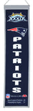 New England Patriots Super Bowl 39 Embroidered Wool Heritage Banner