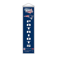 New England Patriots Super Bowl XXXVI (36) Embroidered Wool Heritage Banner