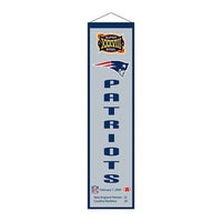 New England Patriots Super Bowl XXXVIII (38) Embroidered Wool Heritage Banner