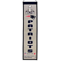 New England Patriots Super Bowl XLIX (49) Embroidered Wool Heritage Banner
