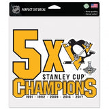 Stanley Cup Champions Pittsburgh Penguins Perfect Cut Color Decal 8" x 8"