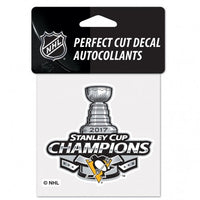 Pittsburgh Penguins Stanley Cup Champions 2017 Perfect Cut Color Decal 4