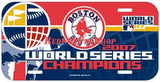 BOSTON RED SOX 2007 WORLD SERIES CHAMPS Logo Plastic LICENSE PLATE