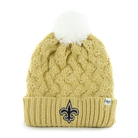 New Orleans Saints '47 Brand Womens Fiona Cuff With Pom Knit Beanie - Gold