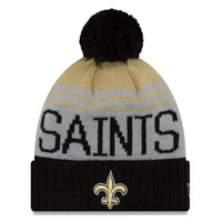 New Orleans Saints New Era Team Pride Cuffed Knit Hat with Pom - Gray/Black