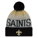 New Orleans Saints New Era Team Pride Cuffed Knit Hat with Pom - Gray/Black