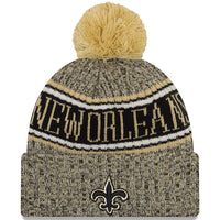 New Orleans Saints New Era 2018 NFL Sideline Cold Weather Reverse Sport Knit Hat – Gold