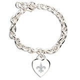 New Orleans Saints Heart Tag Bracelet I LOVE Heart Charm