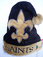 New Orleans Saints Holiday Christmas Santa Hat rare black solid