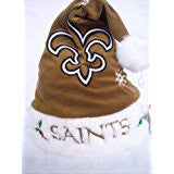 New Orleans Saints Holiday Christmas Santa Hat rare Gold solid