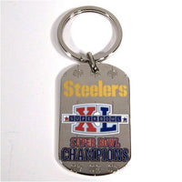 Pittsburgh Steelers Super Bowl 40 Champions Official nfl approved dog tag key chain