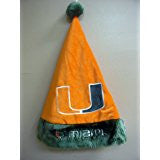 University Of Miami NCAA Santa hat