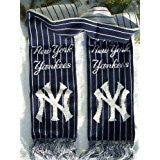 NEW YORK YANKEES 100% Acrylic Winter Scarf 7" Wide 64" Long with Team Logo & Colors 2 sided